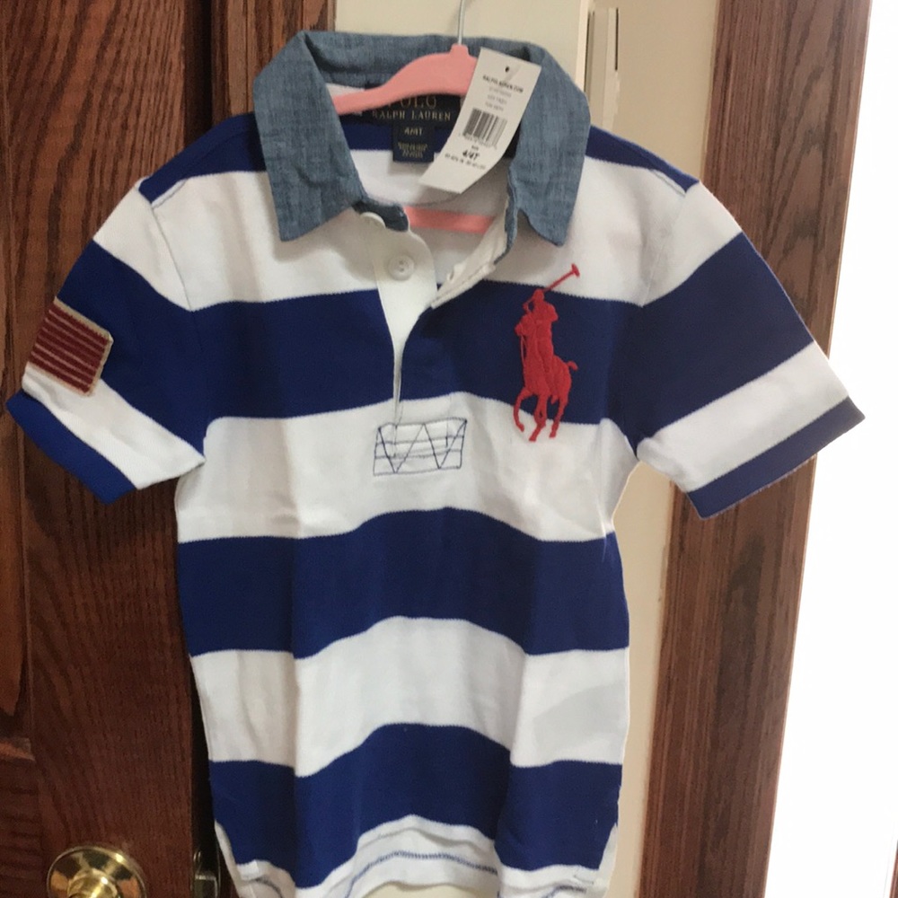 Brand new polo collared shirt sleeve shirt size 4